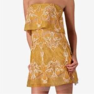 BCBGMaxAzria Runaway Strapless Lace Dress